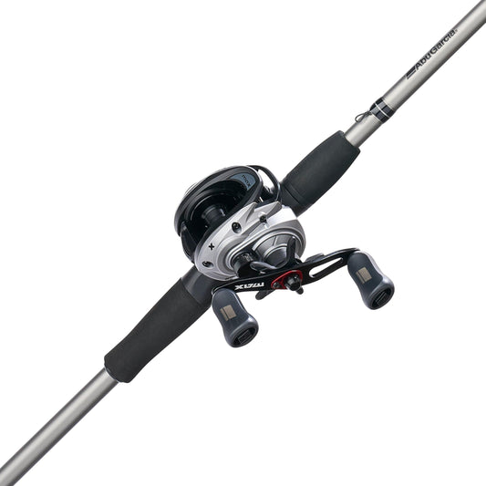 Abu Garcia Max X Baitcast Reel and 6'6" 1-Piece Fishing Rod Combo, Graphite Composite Rod Blank Construction, Split EVA Handles