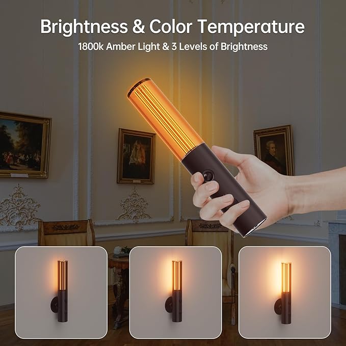 Koopala Motion Sensor LED Night Lights, Rechargeable Battery Operated Indoor Smart Motion Detector Nightlights with 3 Modes&3 Brightness, Auto Body Sensor Wall Lamps for Closet Stairway Cabinet