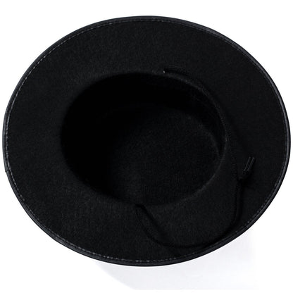 Tigerdoe Spanish - Gaucho Hat - Amish Hat - Black Flat Top Fedora Costume Hats