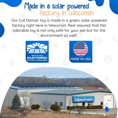 Cat Dancer Interactive Cat Toy - Fun and Fitness for Your Furry Friend - Engaging Paper Roll Attached with 30 Inches Flexible Spring Steel Wire for Playful Cats – 2 Pack