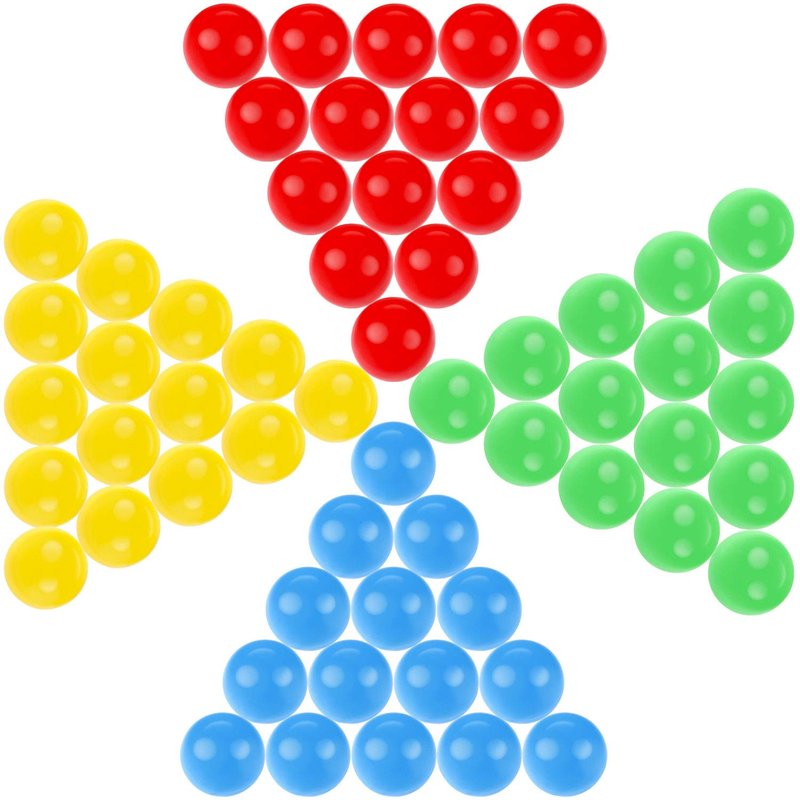 Gejoy 150 Pieces 14.4 mm Game Replacement Marbles Plastic Colored Game Balls Compatible with Hungry Hungry Hippos Greedy Frog