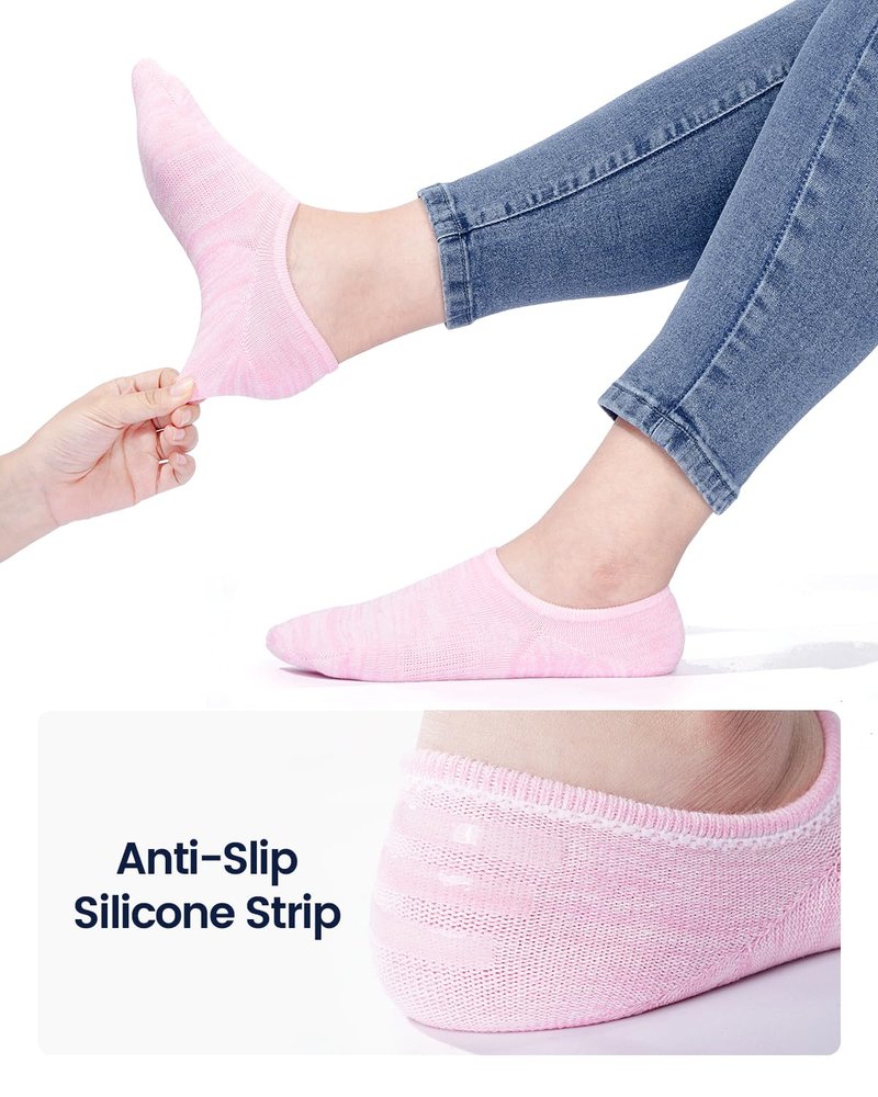IDEGG No Show Socks Women & Men Low Cut Ankle Short Anti-slid Athletic Running Casual Invisible Liner Socks