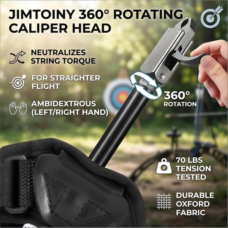 Archery Bow Release - Adjustable Wrist Strap Release Aid for Compound Bows | Fits Youth & Adults, Left/Right Hand