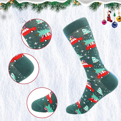 BONANGEL Christmas Socks for Men, 6 Pairs Mens Holiday Socks, Christmas Gifts for Men