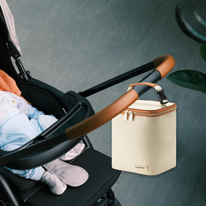 BABEYER Breastmilk Cooler Bag with Ice Pack Fits 4 Baby Bottles Up to 9 Ounce, Baby Bottle Bag Great for Nursing Mom Daycare