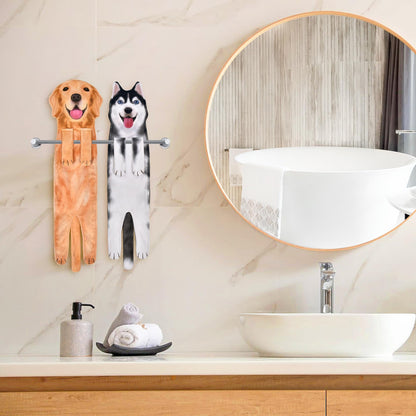 AGRIMONY Golden Retriever Dog Funny Hand Towels for Kitchen Bathroom - Dog Mom Gifts for Women Men- Easter Mothers Fathers Valentines Housewarming Unique Christmas Birthday Gifts for Animal Lovers