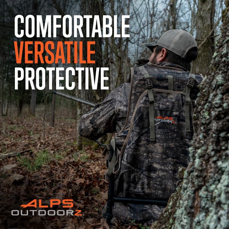 ALPS OutdoorZ Grand Slam Turkey Vest Featuring Removable Sit Anywhere Kickstand Frame and Fold-Away Seat, Large Game Bag, and Cell Phone Use in Pocket, Standard, Realtree Timber