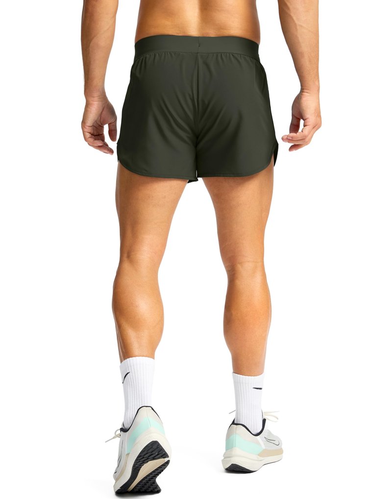 G Gradual Running Shorts for Men 3 Inch Lighweight Quick Dry Workout Gym Athletic Jogging Shorts with Inner Key Pocket, Olive Green, X-Large