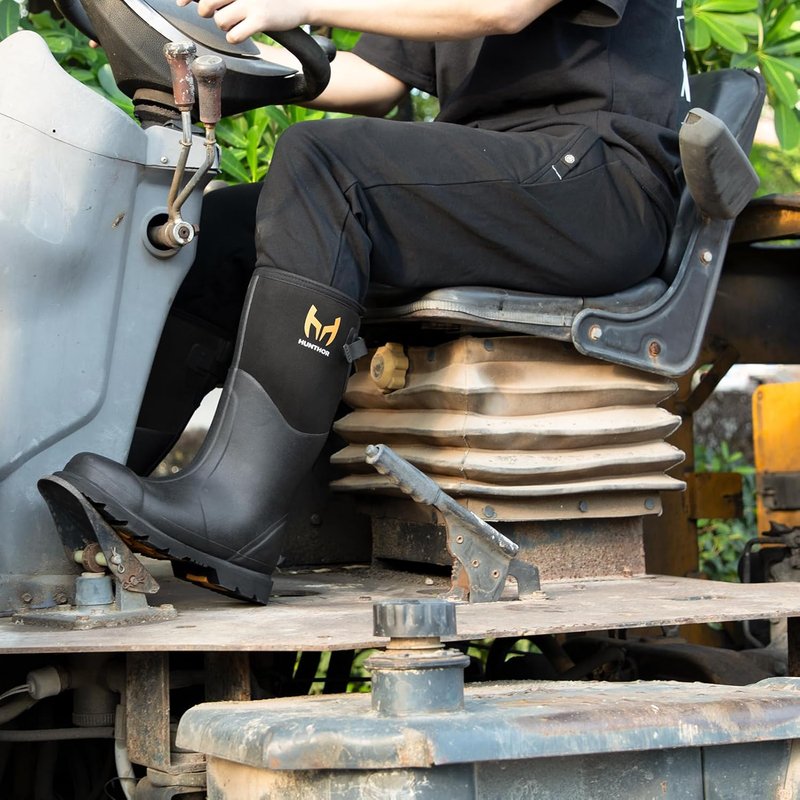 Puncture-Proof Rubber Work Boots - Steel Toe & Shank, Waterproof Insulated 6mm Neoprene | Sizes 6-14