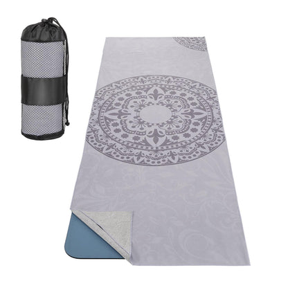 MoKo Yoga Towel, Non Slip Hot Yoga Blanket Printing Pattern Quick Dry with Corner Pocket for Bikram, Pilates, Gym Workout, Outdoor Picnic