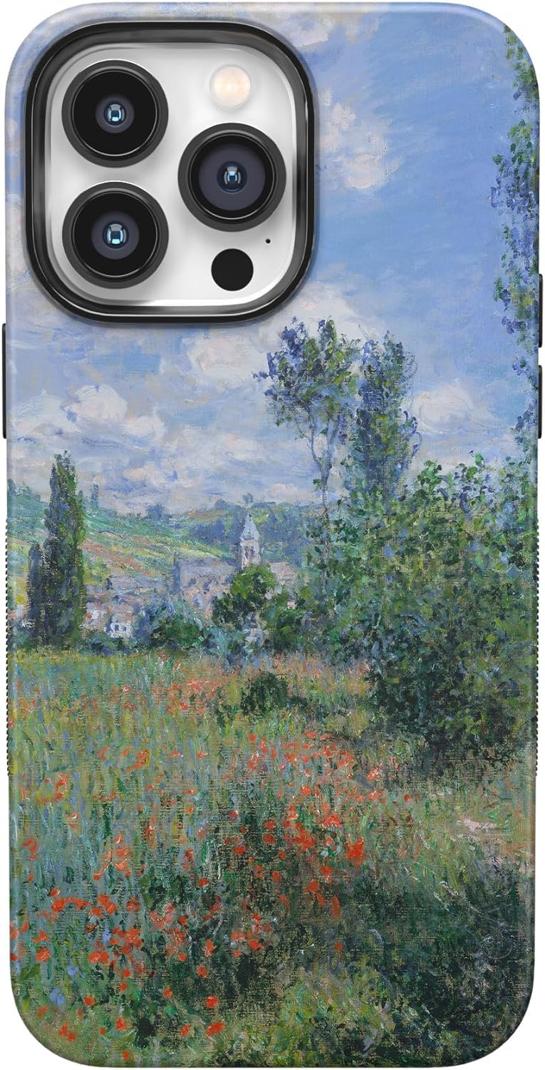 Casely iPhone 14 Pro Case | Opposites Attract | Day & Night Mountains | Compatible with MagSafe | Bold Protective Design