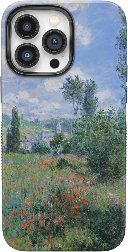 Casely iPhone 14 Pro Case | Opposites Attract | Day & Night Mountains | Compatible with MagSafe | Bold Protective Design