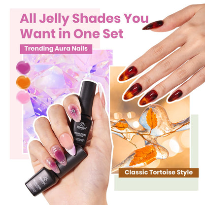 Beetles Cat Eye Gel Polish Set - 24Pcs 20 Colors Glitter Dark Color Changing Gel Nail Polish Kit with Base Gel Glossy Matte Top Coat Soak off UV DIY Nail Art Salon Ombre Black Nails Gift