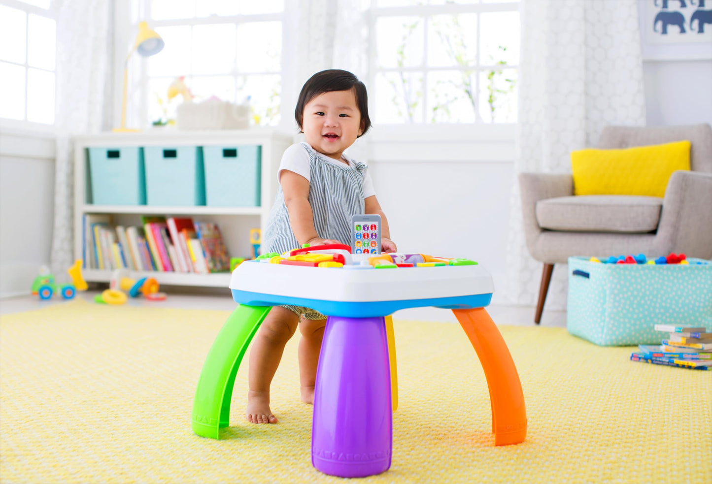 Fisher-Price Mattel Multi-Learning Table, 3 Game Modes, Multicolor (DRH34)