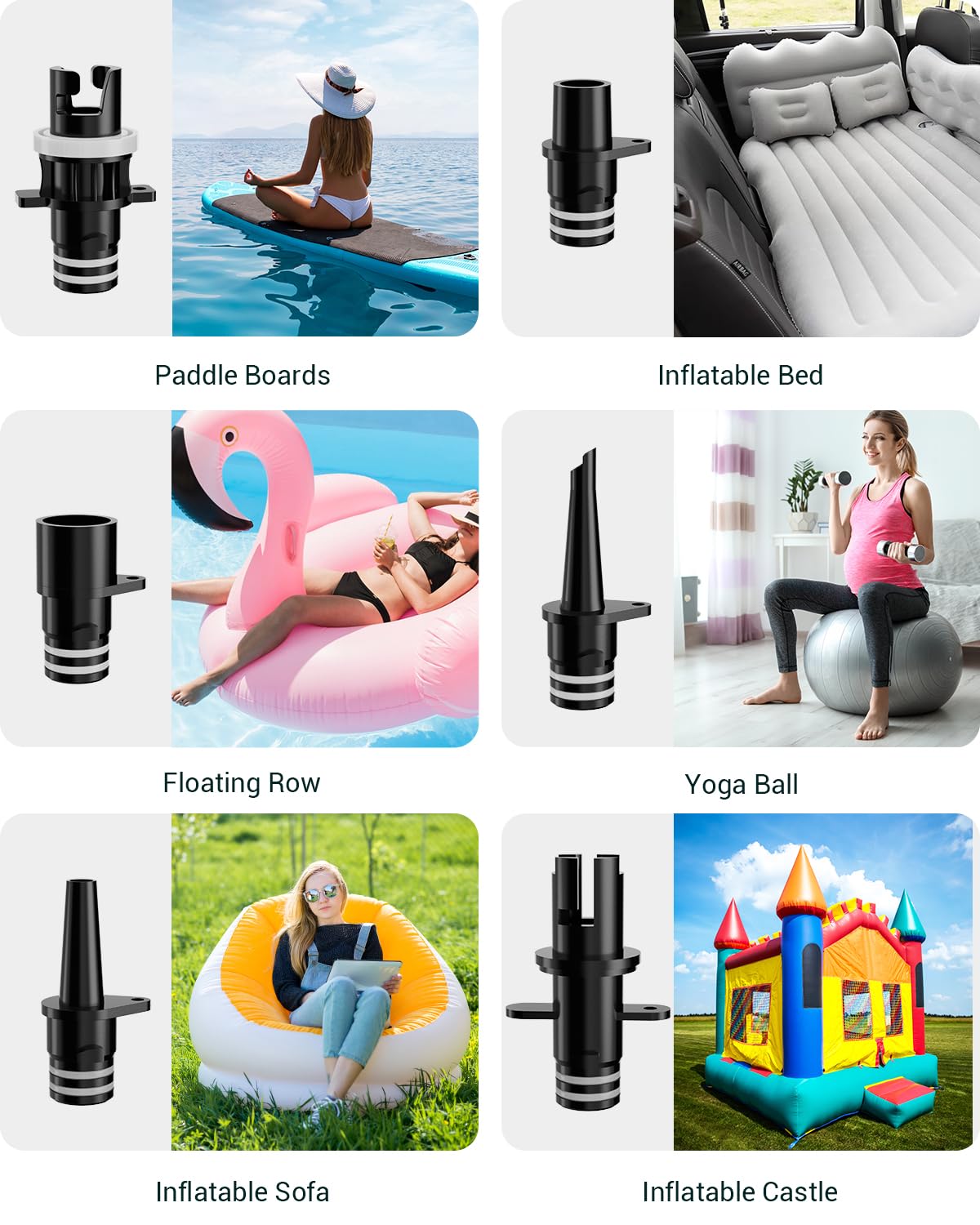 Dr.meter Paddle Board Pump, Rechargeable 20PSI High Pressure Dual Powered Portable Electric SUP Air Pump with LED Light Auto-Off Inflate Deflate, for Stand Up Paddle Boards Inflatable Kayaks Boats