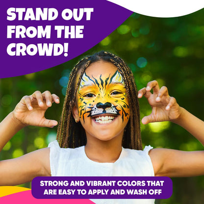 Blue Squid Face Paint Crayons - 12 Vibrant Colors Twistable & Washable Face Paint Sticks - Face Painting Kit for Kids Party, Halloween, Belly Painting Kit Pregnancy, Makeup Body Paints for Adults