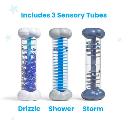 hand2mind Calming Sounds Sensory Tubes, Rain Sound Fidget Tubes, Rainstick Instrument, Toddler Sensory Toys, Calm Down Corner Supplies, Science Classroom Weather Toys, Play Therapy Activities