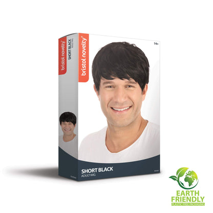 Short Black Wig for Male - 1 Piece - Authentic Design, Perfect Accessory for 1970s-Themed Parties, Music Festivals, Cosplay, & More Halloween Halloween