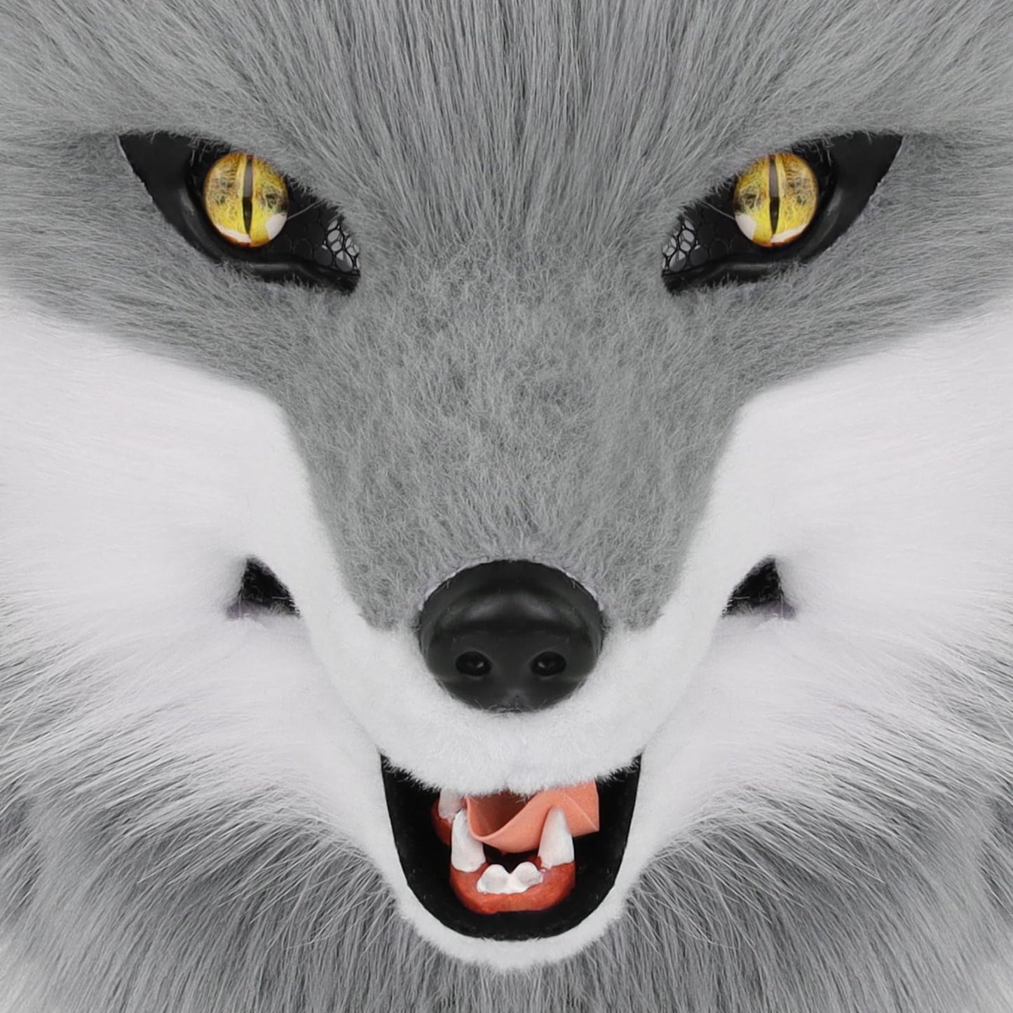 HAOAN Furry Dog Mask Animal Full Head Wolf Fox Realistic Masks for Halloween Carnival Fancy Dress Party Cosplay Costume Women Men