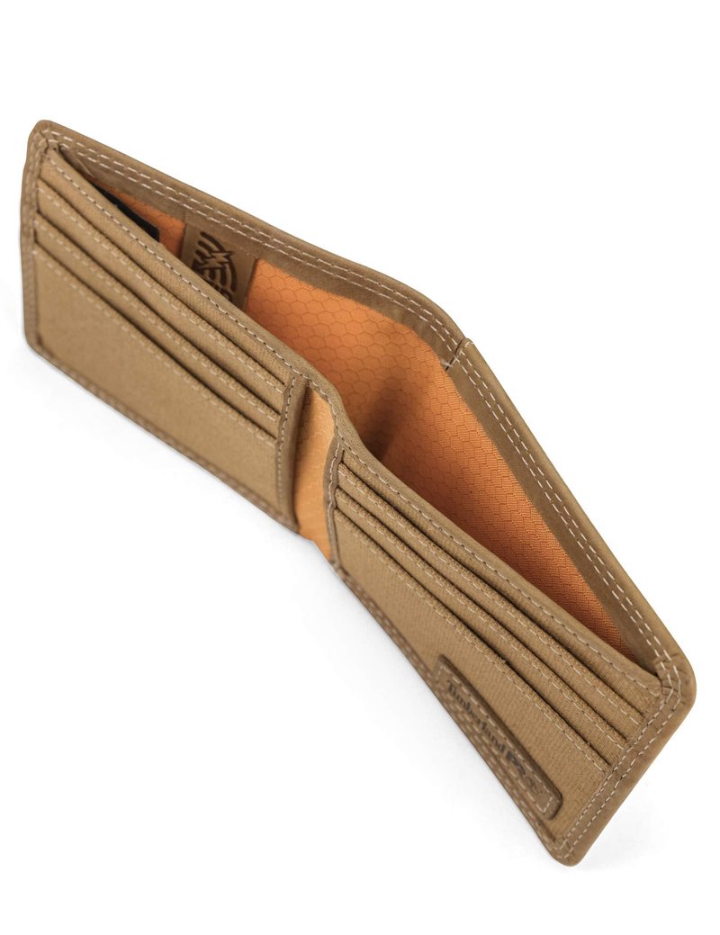 Timberland PRO Men's Slim Leather RFID Bifold Wallet with Back ID Window, Wheat/Pullman, One Size