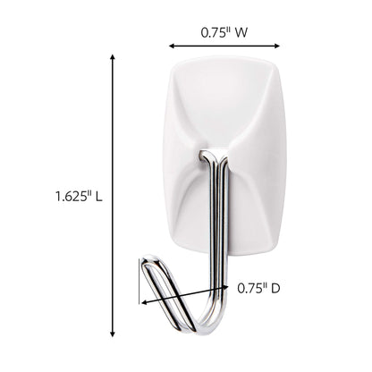 Command Small Wire Toggle Hooks, 16 Hooks and 24 Command Strips, Damage-Free Hanging Wall Hooks with Adhesive Strips, Adhesive Hooks for Hanging Christmas Decorations, Holds up to 0.5 lb