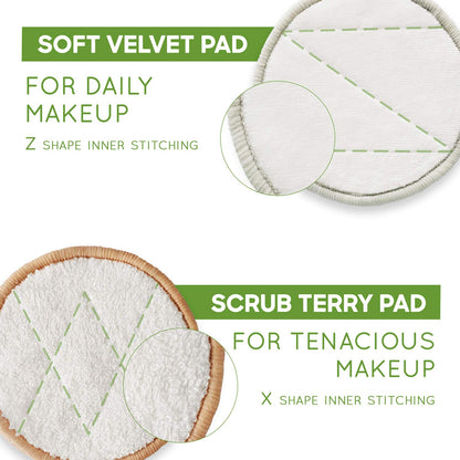 Reusable Make Up Pads | 22 Bamboo Pads with Laundry Bag | Eco-Friendly Cotton Pads | Cleansing Pads | Reusable Cotton Pads for Eyes and Face | Zero Waste Make Up Pads | Cotton Wool Pad |Bambaw