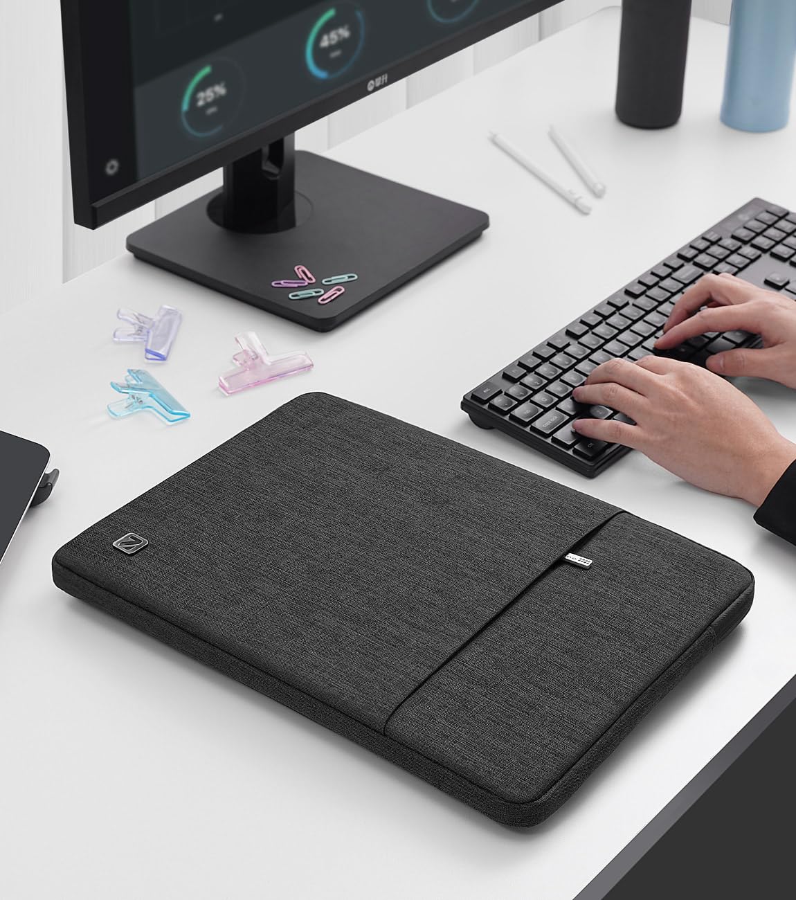 NIDOO 17.3 Inch Laptop Sleeve Case Protective Notebook Bag PC Cover for 17.3" IdeaPad 3 / Legion 5 / ThinkPad P17 / ENVY Laptop 17 / ProBook 470 / XPS 17 / Chromebook 317 / ZenBook Pro 17, Dark Grey