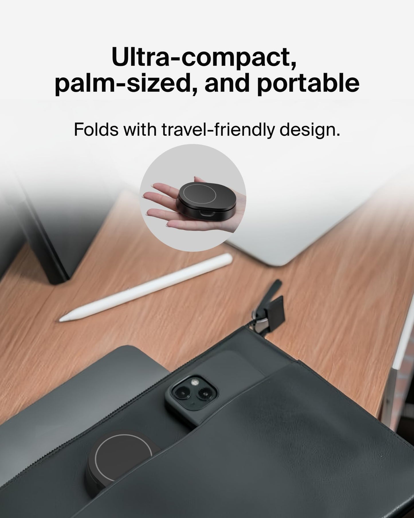Belkin Convertible Magnetic Charging Stand 15W - MagSafe-Compatible Fast Qi2 Charger for Apple iPhone 15, 14, 16, 16 Plus, 16 Pro, 16 Pro Max, Airpods Pro, & More - Black