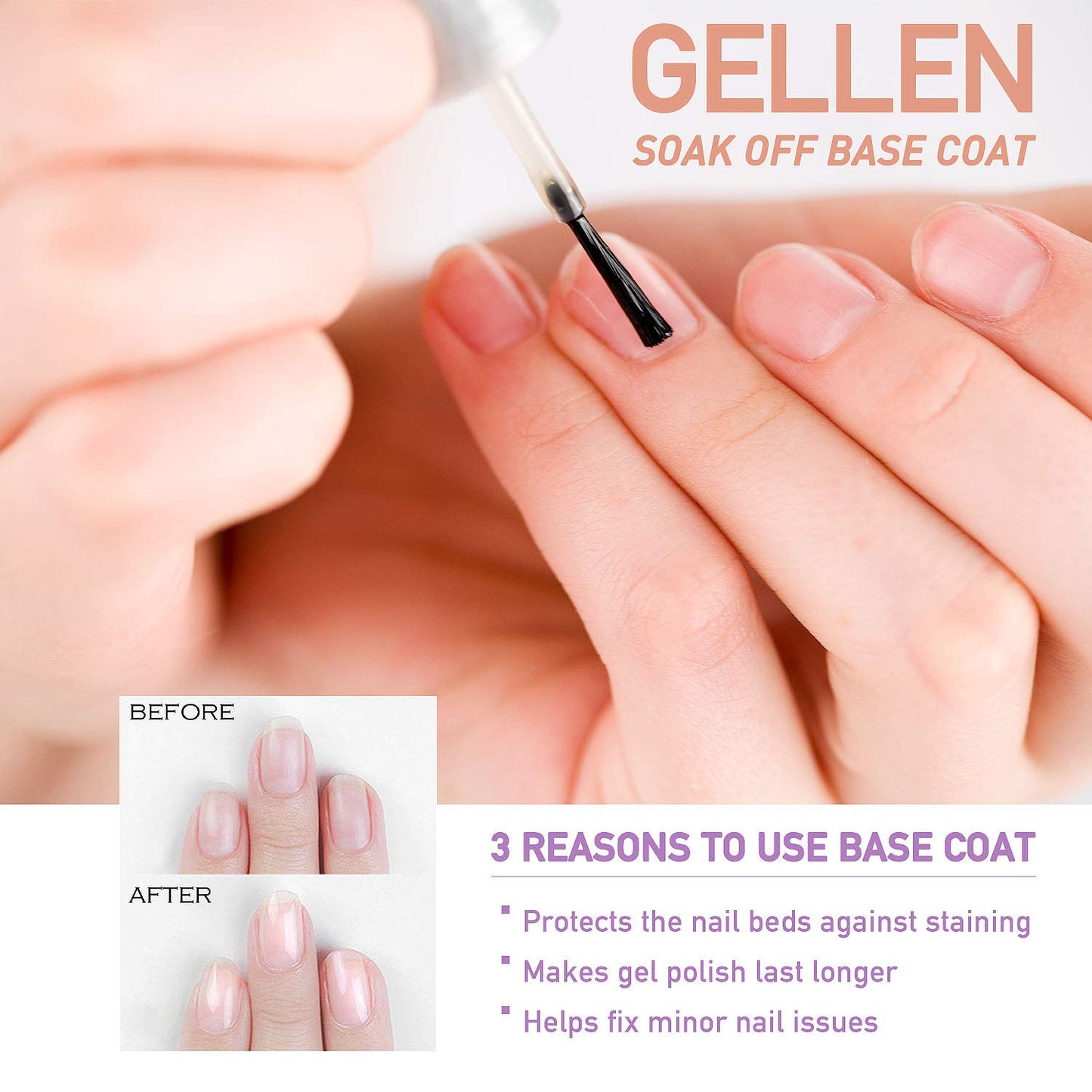 Gellen Gel Nail Polish Remover Kit, Gel Polish Remover for Nails with Liquid Latex Tape Cuticle Oil and Manicure Tools, Quick & Easy Gel Remover in 3-5 Minutes, No Soaking Or Wrapping