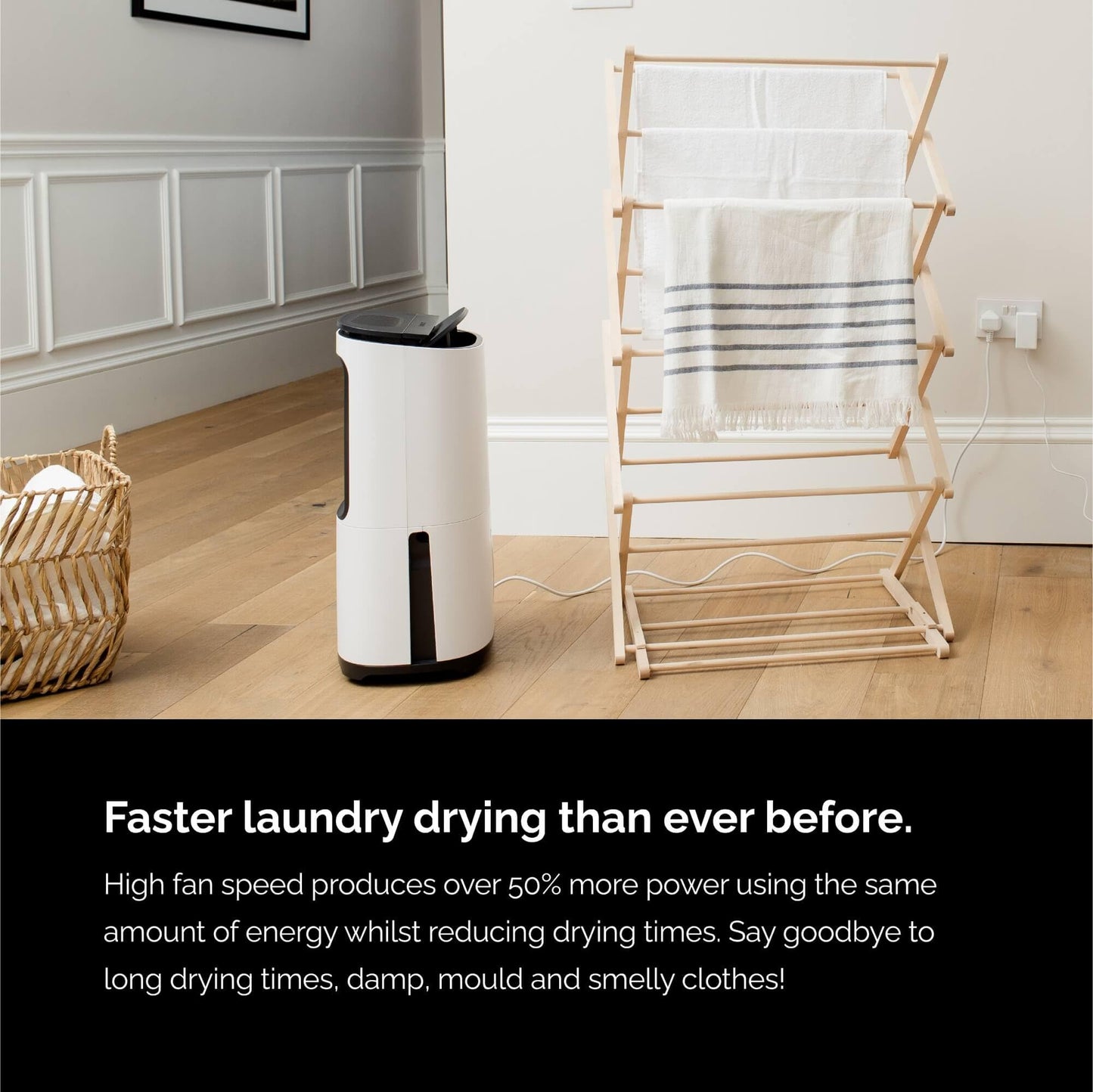 Meaco MeacoDry Arete® Two 12L Dehumidifier & HEPA H13 Air Purifier, Low Energy, Low Noise, Wi-Fi Meaco App, Smart humidity mode, removes moisture in homes and flats, 5x year warranty