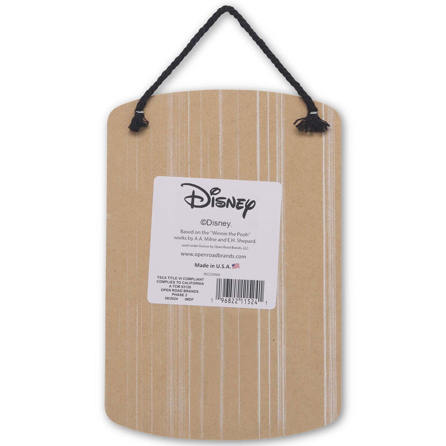 Disney Winnie the Pooh and Piglet Boo Halloween Hanging Wood Wall Decor - Cute Winnie the Pooh Halloween Decoration for Home