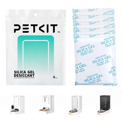 PETKIT Silica Gel Desiccant Sachets 30 Gram x 5 Packs for Smart Automatic Pet Feeders, Desiccant Replacement Bags for Cat Feeders to Keep Pet Food Dry and Fresh