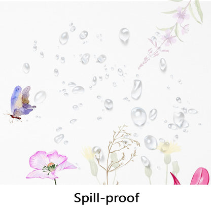 Bnejvif Spring Floral Oval Tablecloth - Waterproof Wrinkle Free Durable Fabric for Spring Summer Tables, Flower Print 54 X 72 Inch