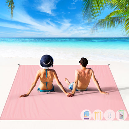 BYDOLL Beach Blanket 10'X9' Waterproof Sandproof Suits1-8 Adults Oversized Lightweight Large Blanket Picnic Mat for Beach Sand Free Travel Camping Hiking Picnic