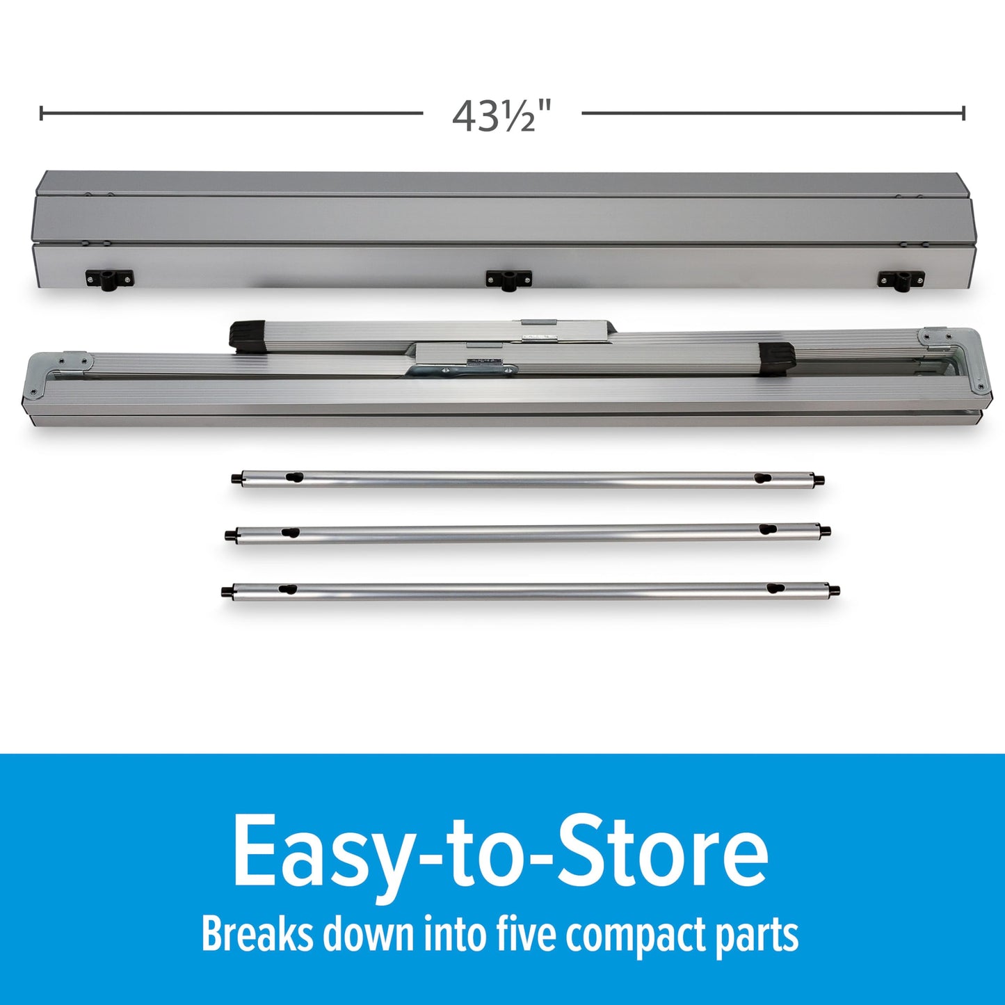 Camco Aluminum Roll-Up Table with Carrying Bag | Lightweight & Easy-to-Carry | Comfortably Sits 4-6 People | Ideal for Tailgating, Camping, The Beach, Parties & More (51892)