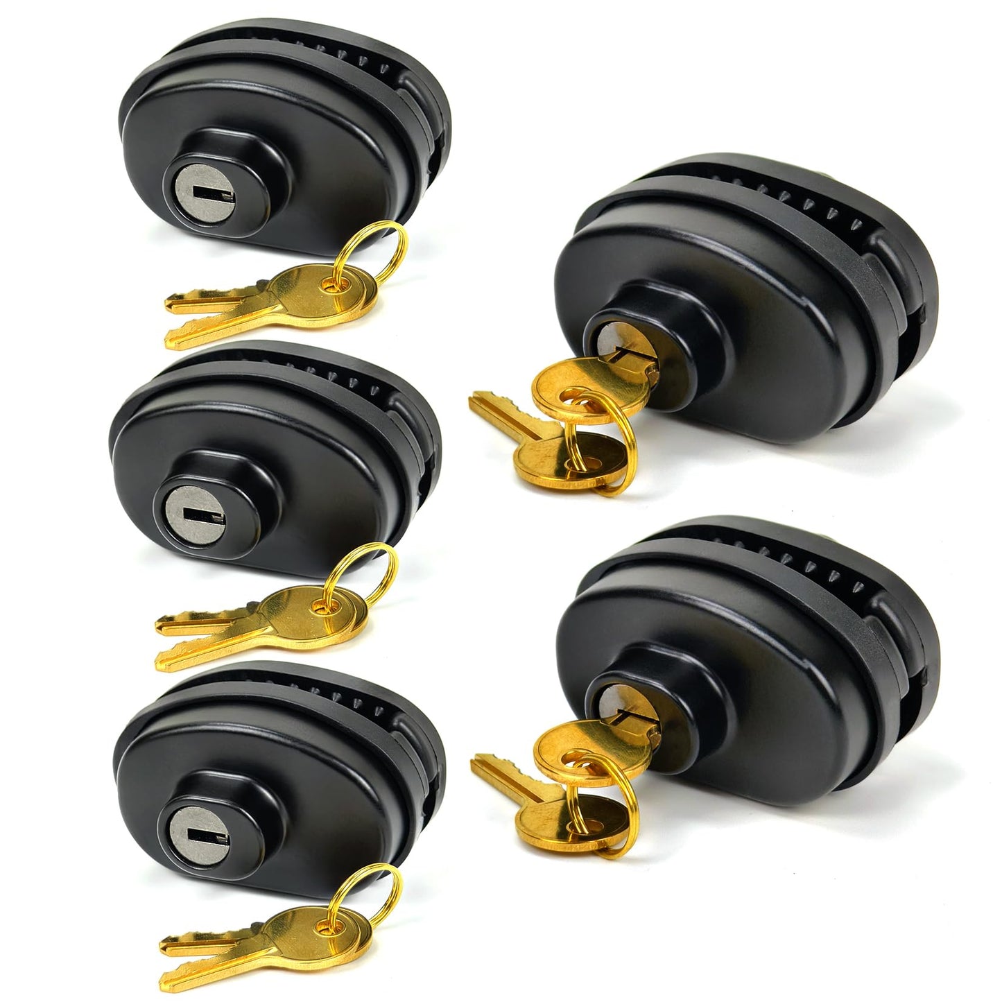 RioRand Keyed Alike Trigger Lock, Adjustable Gun Safety Lock with 2 Brass Keys, Compatible with Most Standard Firearms for Secure Storage(Black-5PS)