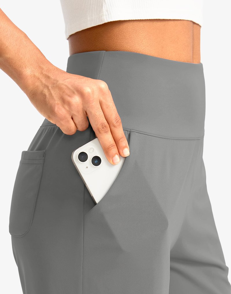 G Gradual Women's Bermuda Long Shorts with Pockets 9" High Waisted Knee Length Shorts for Women Walking Athletic Workout(Light Grey,3XL)