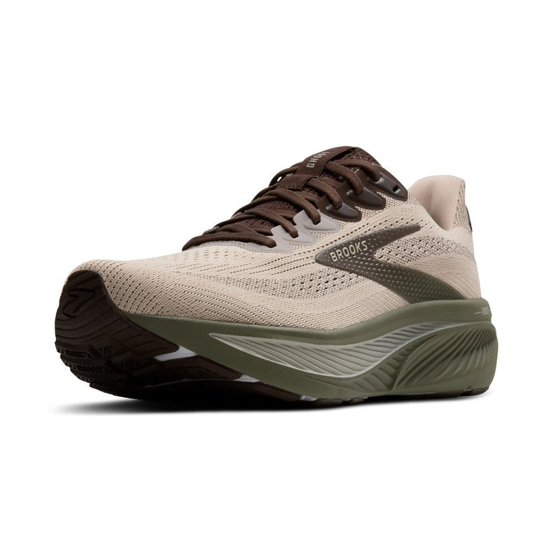 Brooks Men’s Ghost 17 Neutral Running Shoe - Chateau Gray/Brown/Olive - 10.5 Medium