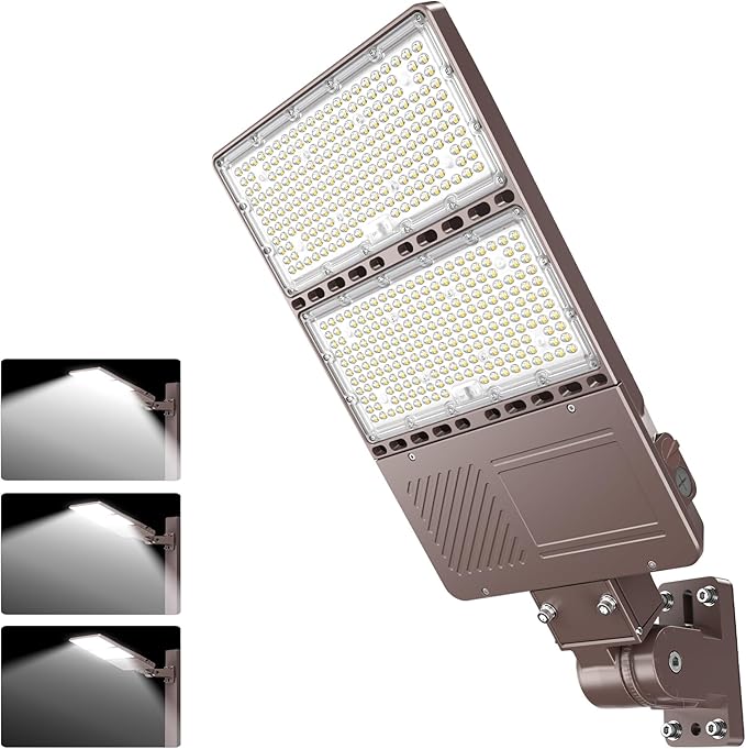 ADUB 240W LED Parking Lot Lights with Photocell, UL Listed 33600LM LED Shoebox Lights Adjustable, 5000K LED Pole Light Outdoor, IP65 Waterproof Exterior Flood Light