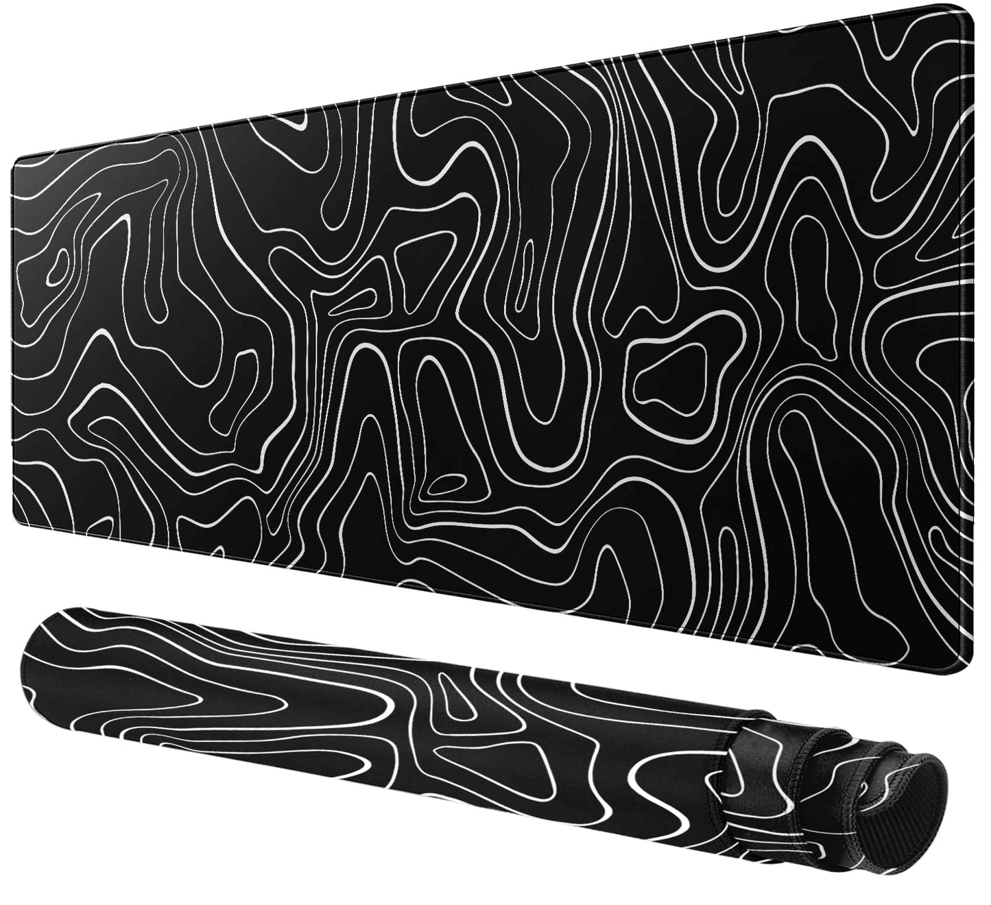 Rcege Large Mouse Pad for Desk - Gaming Mouse Pad with Non-Slip Base Stitched Edges, Desk Mat for Keyboard and Mouse