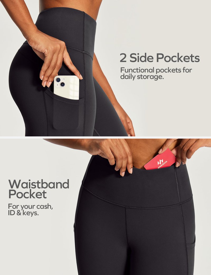 Ewedoos Capri Leggings for Women High Waisted Yoga Pants with Pockets for Women Tummy Control Workout Leggings Yoga Capris