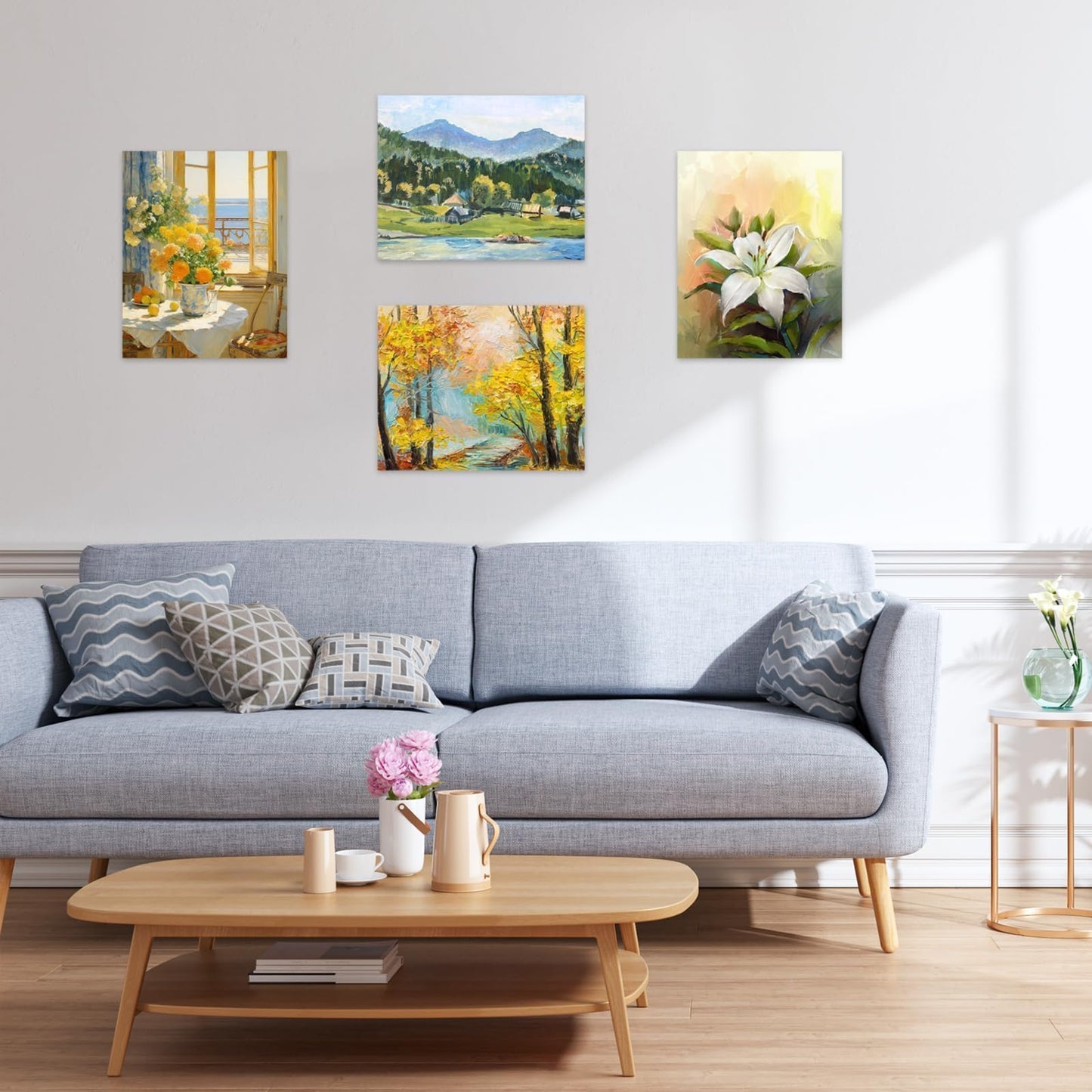 Koncci Canvas for Painting 20x25 cm-12 Packs 3 MM Blank Art Canvases Panels Pre-Stretched Canvas Board, Cotton Artist Canvas for Acrylic, Oil Painting Wet Art Media Art Projects Kids