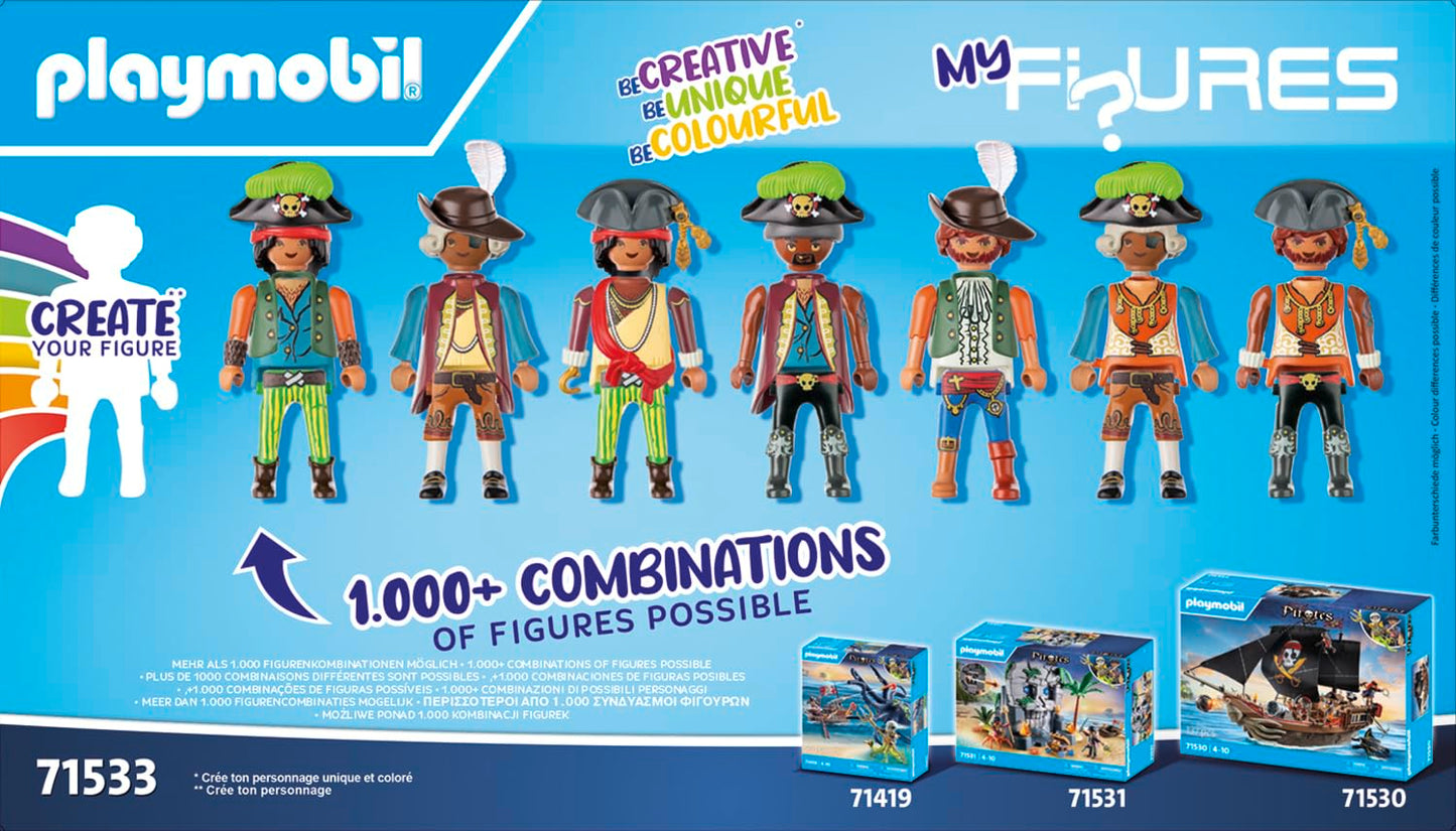 Playmobil 71533 My Figures: Pirates, figures collection, fun imaginative role-play, playsets suitable for children ages 4+