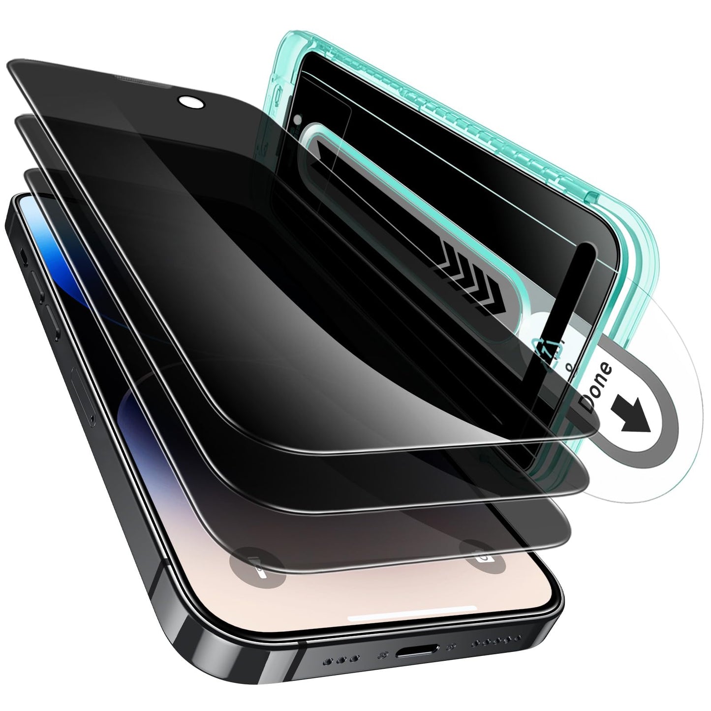 ESR 3 Pack for iPhone 16 Pro Max Screen Protector, [9H Hardness] [Military Grade Shatterproof] Tempered Glass Film with Flawless Fit Tray, HD Clear, Scratch Resistant