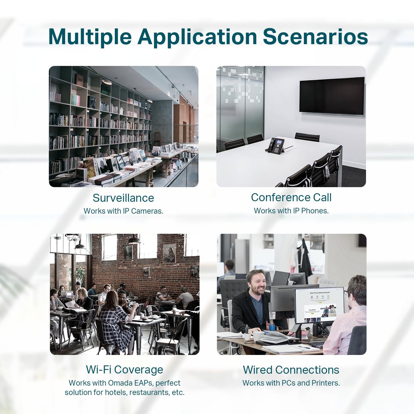 TP-Link TL-SG105MPE | Easy Smart Managed | 4 PoE+ Ports @120W, w/ 1 Uplink Gigabit Port | QoS, Vlan, IGMP & LAG | Fanless | PoE Auto Recovery | 3 Year Protection