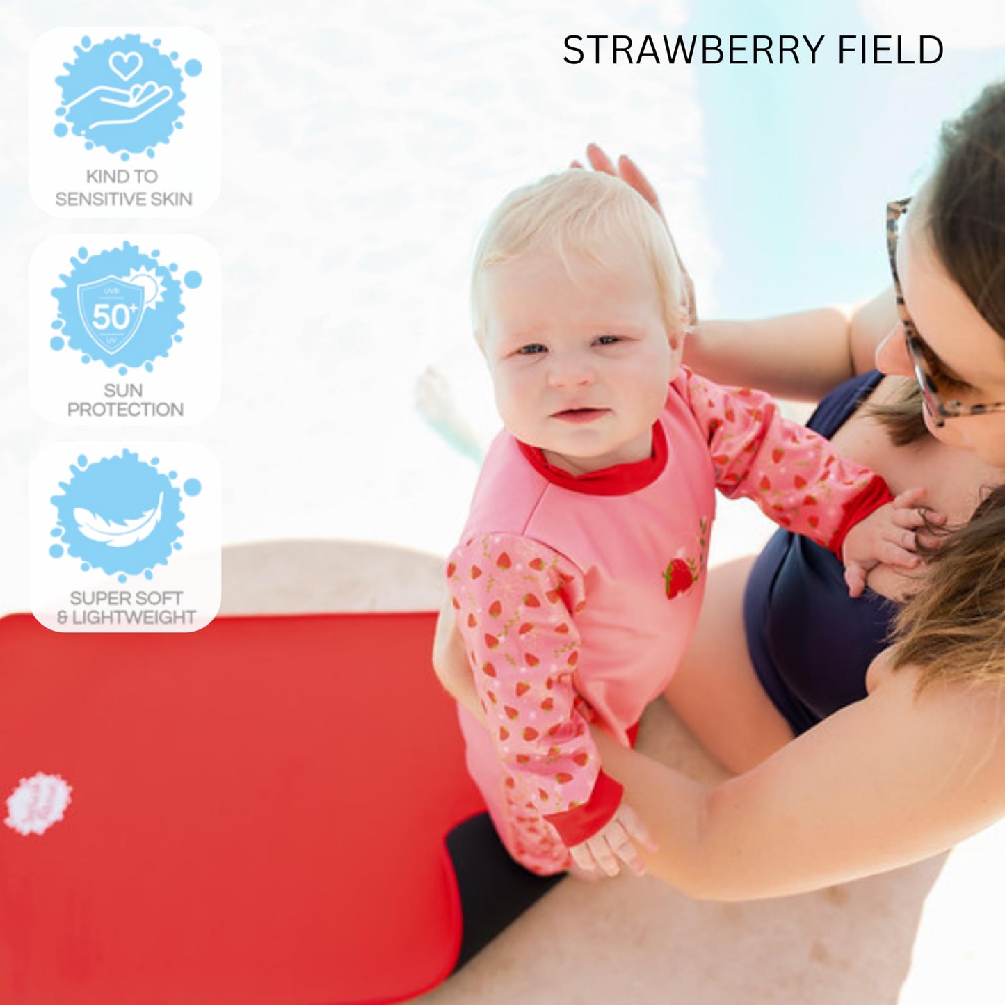 Splash About Warm in One Baby Wetsuit, Strawberry Field, 6-12 Months