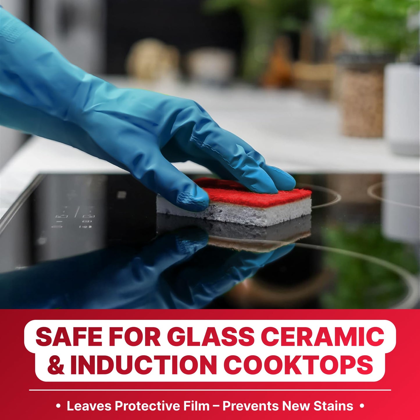 Nordicare Hob Cleaner Glass Ceramic - Induction Stove Top Cleaner Polish and Protector for Everyday Use - Made in Denmark (500ml)