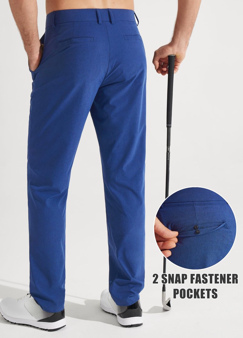 Libin Men's Dress Pants 32" Comfy Business Casual Golf Pants Quick Dry Lightweight Clothing for Men Travel Vocation Work Trousers Water Resistant, Royal Blue, 36W x 32L