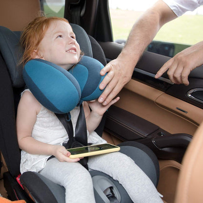 INFANZIA Chin Supporting Travel Neck Pillow, Comfortably Supports and Helps Support Head and Neck - Gifts for Toddler/Child/Kids, Blue