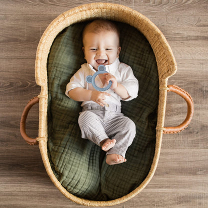 Eascrozn Baby Teething Toys Set of 3, Teethers for Babies 3-6 6-12 Months, BPA Free Soft and Textured Bear Teething Rings Silicone Teething Relief Soothing Sore Gums Baby Chew Toys